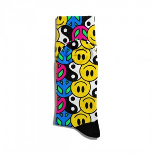 Eğlenceli Çorap Unisex PopArt Emoji Peace Baskılı Çorap ECSOKET236