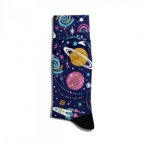 Eğlenceli Çorap Unisex Space Uzay Tema  PopArt Baskılı Çorap ECSOKET248