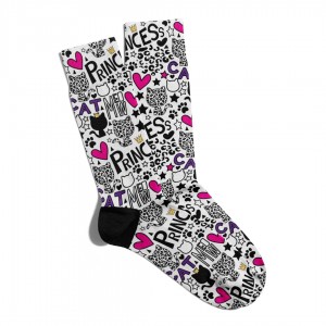 Eğlenceli Çorap Unisex  Meeow Princess Baskılı Çorap ECSOKET250
