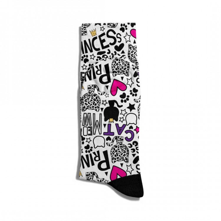 Eğlenceli Çorap Unisex  Meeow Princess Baskılı Çorap ECSOKET250