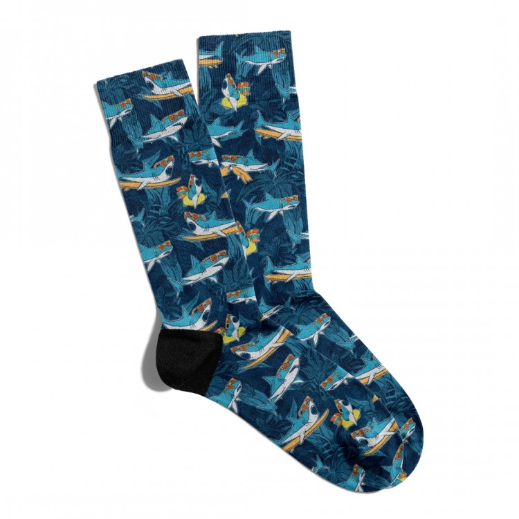 Eğlenceli Çorap Unisex Cool Köpek Balığı Baskılı Çorap ECSOKET262