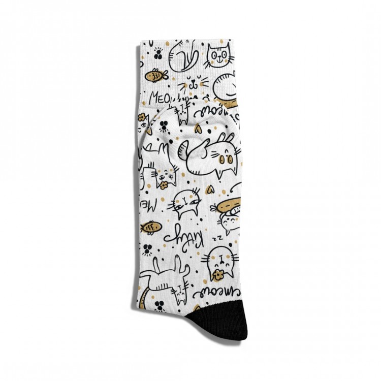 Eğlenceli Çorap Unisex Love Cat Meoow Baskılı Çorap ECSOKET268 Eğlenceli Çorap Unisex Love Cat Meoow Baskılı Çorap ECSOKET268