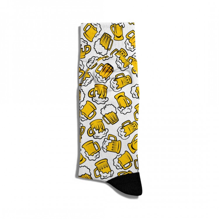 Eğlenceli Çorap Unisex Sarı Cheseee Desen Baskılı Çorap ECSOKET284