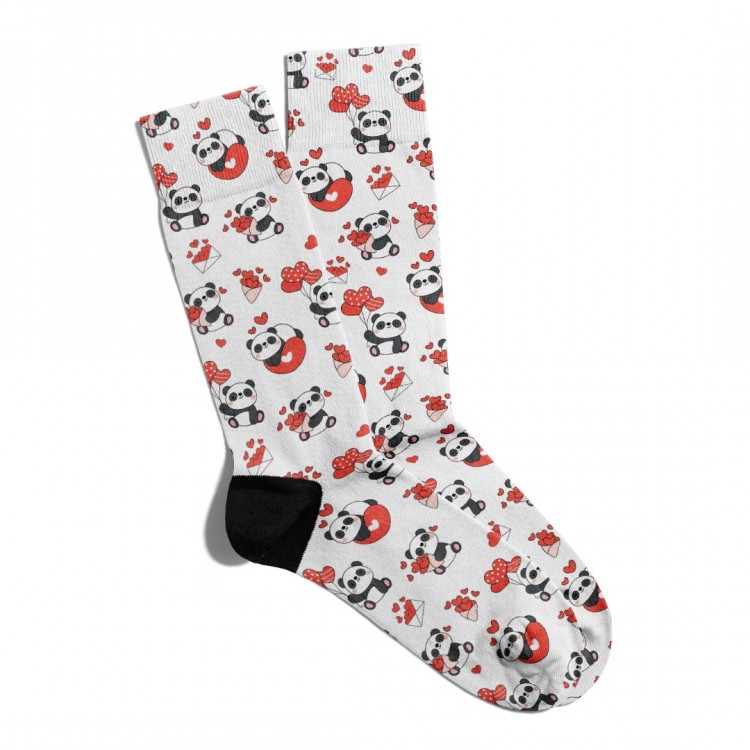 Eğlenceli Çorap Unisex Sevimli Panda Miss  Baskılı Çorap ECSOKET294