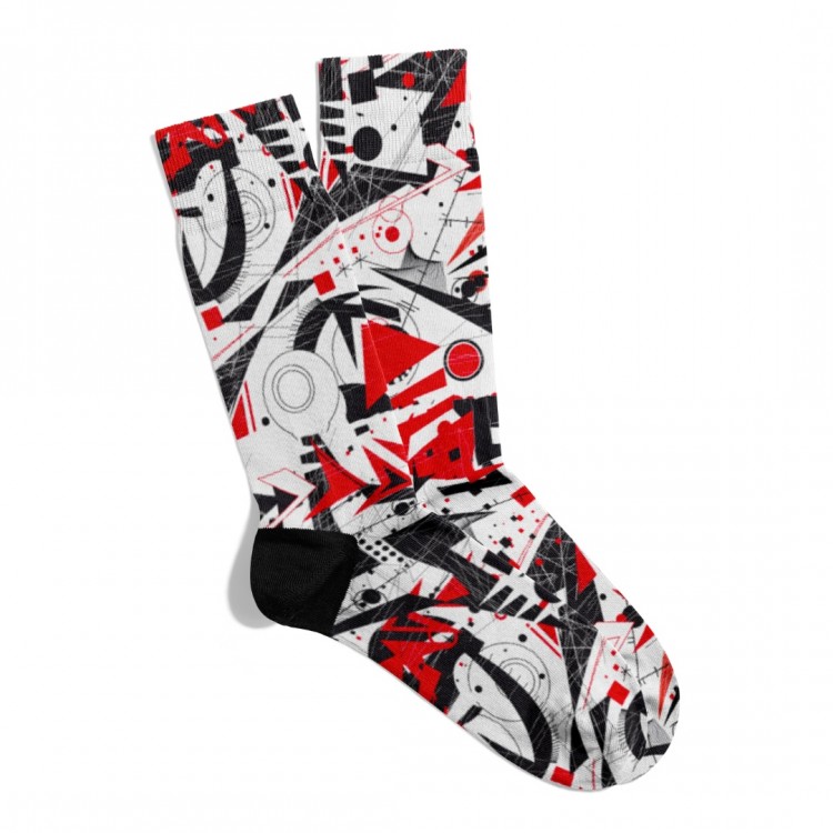 Eğlenceli Çorap Unisex Geometrik Karışık Etnik Desen Baskılı Çorap ECSOKET311 Eğlenceli Çorap Unisex Geometrik Karışık Etnik Desen Baskılı Çorap ECSOKET311