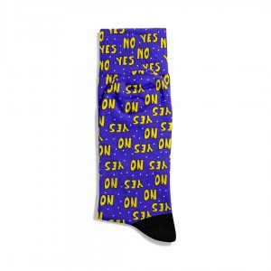 Eğlenceli Çorap Unisex Yes Or No PopArt Baskılı Çorap ECSOKET321