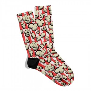 Eğlenceli Çorap Unisex Patlamış Mısır PopArt Baskılı Çorap ECSOKET322