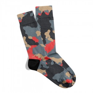 Eğlenceli Çorap Kamuflaj Desen Baskılı Çorap ECSOKET355