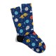 Eğlenceli Çorap PopArt Uzay Space Desen Baskılı Çorap ECSOKET367