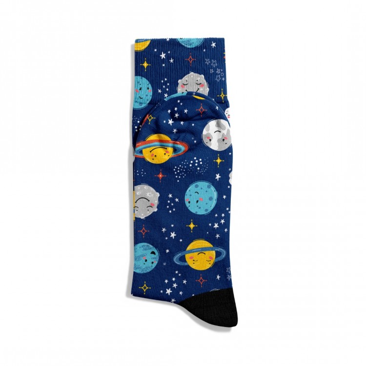 Eğlenceli Çorap PopArt Uzay Space Desen Baskılı Çorap ECSOKET367