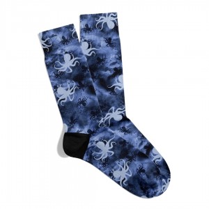 Eğlenceli Çorap Unisex Ahtapot Deniz  Desen Baskılı Çorap EGLNCN371