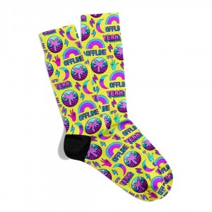 Eğlenceli Çorap Unisex Summer Holidays PopArt Desen Baskılı Çorap ECSOKET373