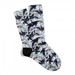 Eğlenceli Çorap Unisex Sevimli Balık Desen Baskılı Çorap ECSOKET378