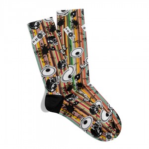 Eğlenceli Çorap Unisex Music Kuru Kafa Baskılı Çorap ECSOKET381