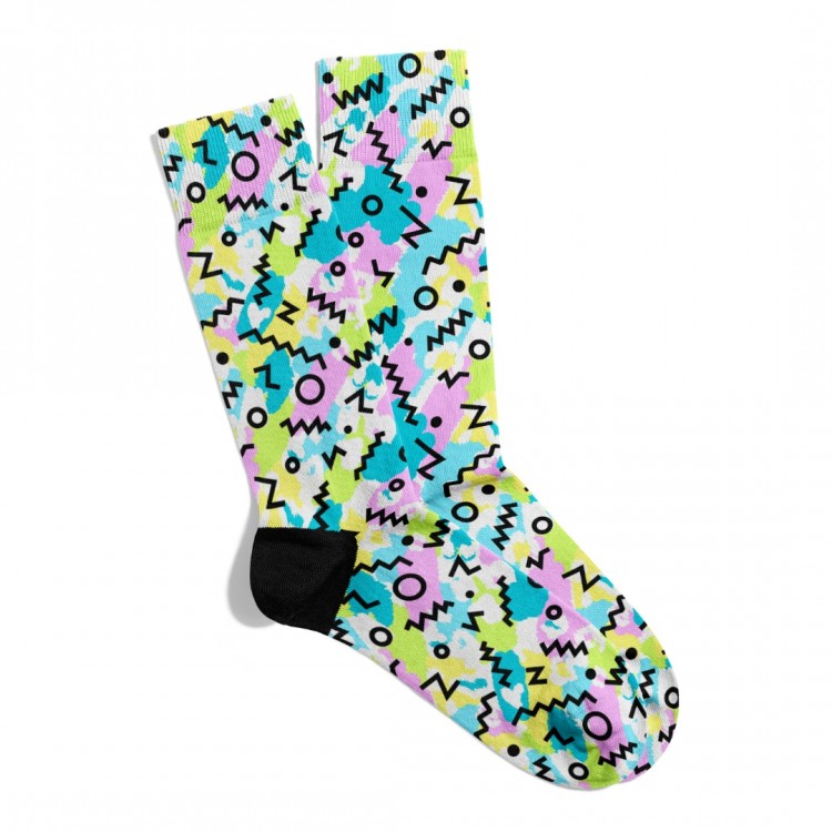 Eğlenceli Çorap Unisex Etnik X2 Baskılı Çorap ECSOKET392