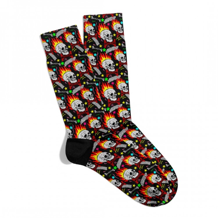 Eğlenceli Çorap Unisex Kuru Kafa Ats Baskılı Çorap ECSOKET423