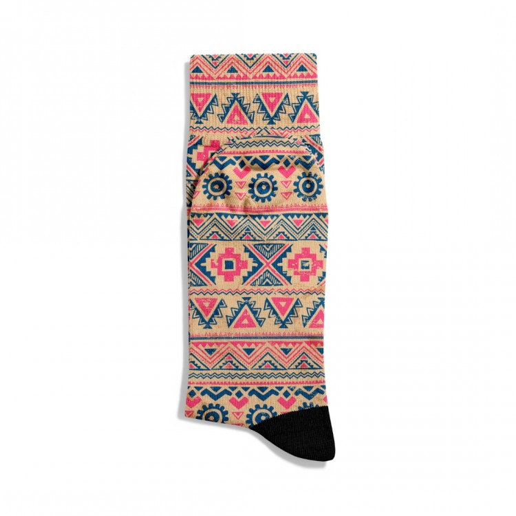 Eğlenceli Çorap Unisex Karışık Etnik Geo Desen Baskılı Çorap ECSOKET443 Eğlenceli Çorap Unisex Karışık Etnik Geo Desen Baskılı Çorap ECSOKET443