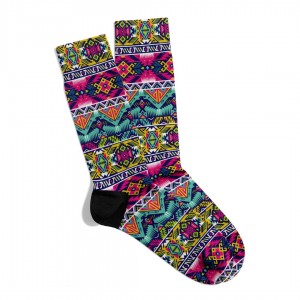 Eğlenceli Çorap  Unisex Cool Etnik Desen Yaz Tema Baskılı Çorap ECSOKET447