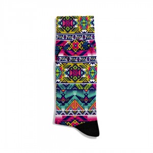 Eğlenceli Çorap  Unisex Cool Etnik Desen Yaz Tema Baskılı Çorap ECSOKET447