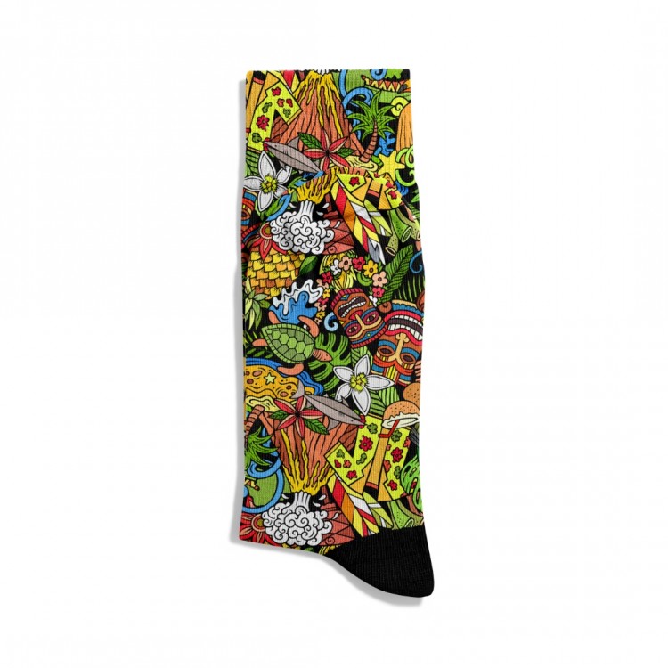 Eğlenceli Çorap Unisex Yaz Partisi Renkli Desen Baskılı Çorap ECSOKET449 Eğlenceli Çorap Unisex Yaz Partisi Renkli Desen Baskılı Çorap ECSOKET449