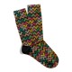 Eğlenceli Çorap  Unisex Renkli Geo Çizgi Etnik Desen Baskılı Çorap ECSOKET467