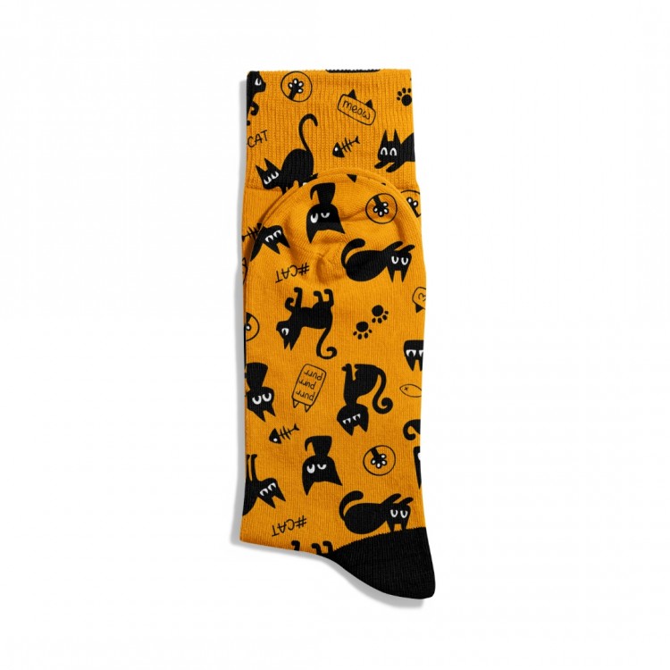 Eğlenceli Çorap  Unisex Puurr Puurr Cat HLLweenS Desen Baskılı Çorap ECSOKET477
