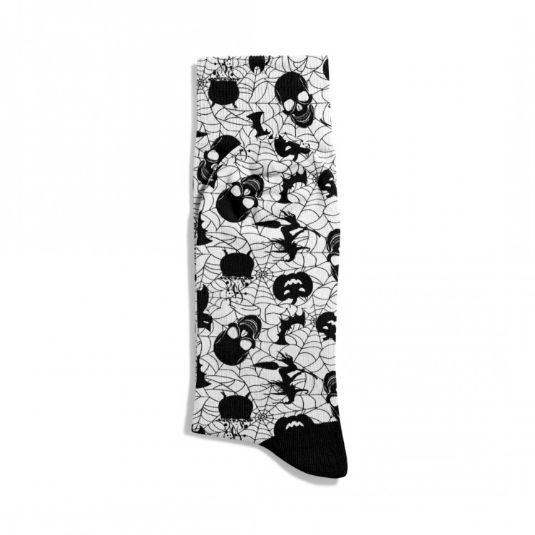 Eğlenceli Çorap  Unisex Skull Siyah Kuru Kafa Desen Baskılı Çorap ECSOKET504