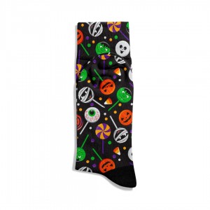 Eğlenceli Çorap  Unisex Hallowen  Şeker Baskılı Çorap ECSOKET507