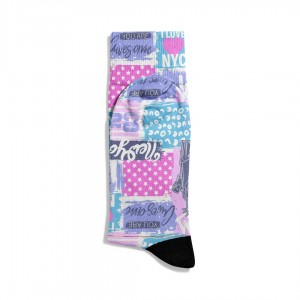 Eğlenceli Çorap  Unisex NY Love You Are Desen Baskılı Çorap ECSOKET513