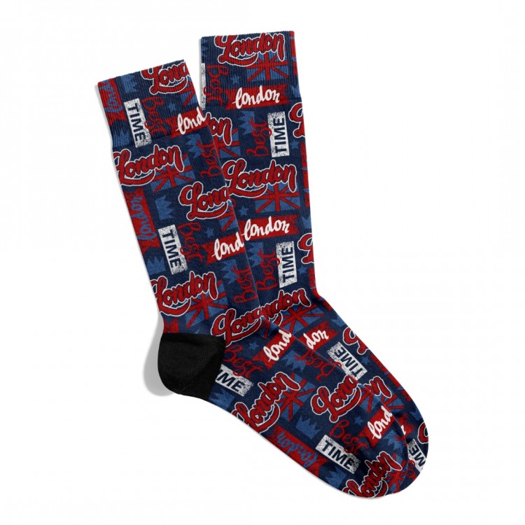 Eğlenceli Çorap  Unisex London City X5 Baskılı Çorap ECSOKET515