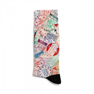 Eğlenceli Çorap  Unisex Travel City Fly Baskılı Çorap ECSOKET521
