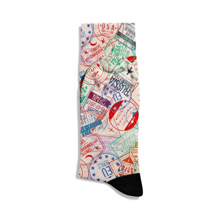 Eğlenceli Çorap  Unisex Travel City Fly Baskılı Çorap ECSOKET521