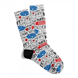 Eğlenceli Çorap  Unisex Ny City Love Travel Baskılı Çorap ECSOKET523